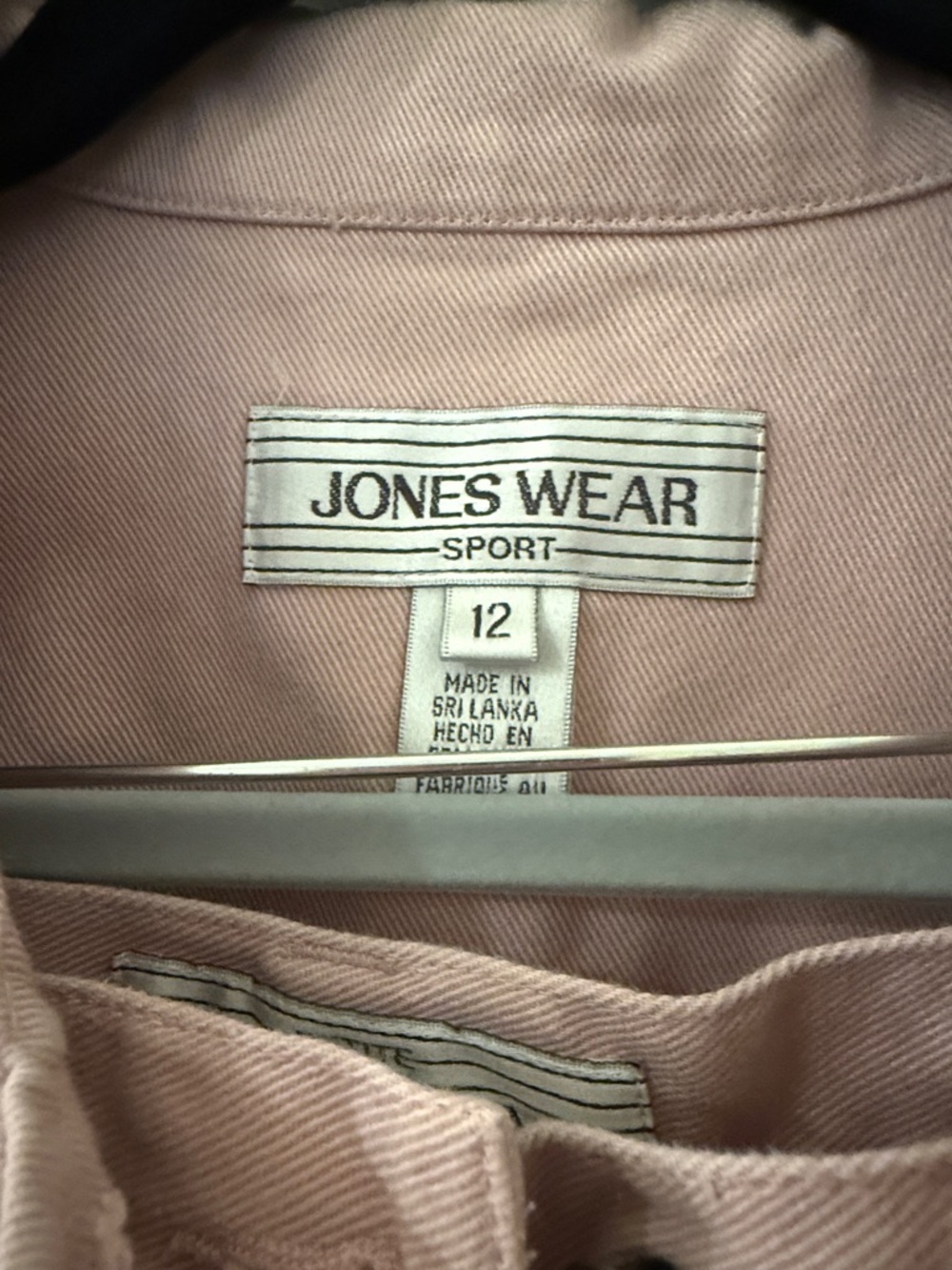 Vintage Jones New York Blush Pink Cotton Jean Jacket and skirt - Picture 2 of 3
